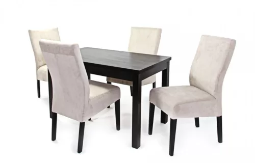 GAXE7 asztal 120-as Wenge + 4 db szék Beige/Wenge FULU2
