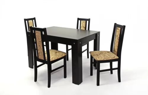 KEBU4 asztal 120-as Wenge + 4 db LEPU8 szék Wenge