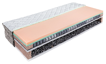 LENERFeel ROYAL extra párnázóréteggel ellátott, duplarugózatú, ortopedikus hideghab és zónásított táskarugós fekvőfelületű rugós matrac nedvesség- és hőszabályozó, hipoallergén huzatban